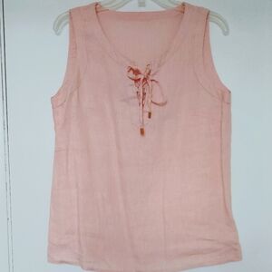 Ellen Tracy linen tank top size M